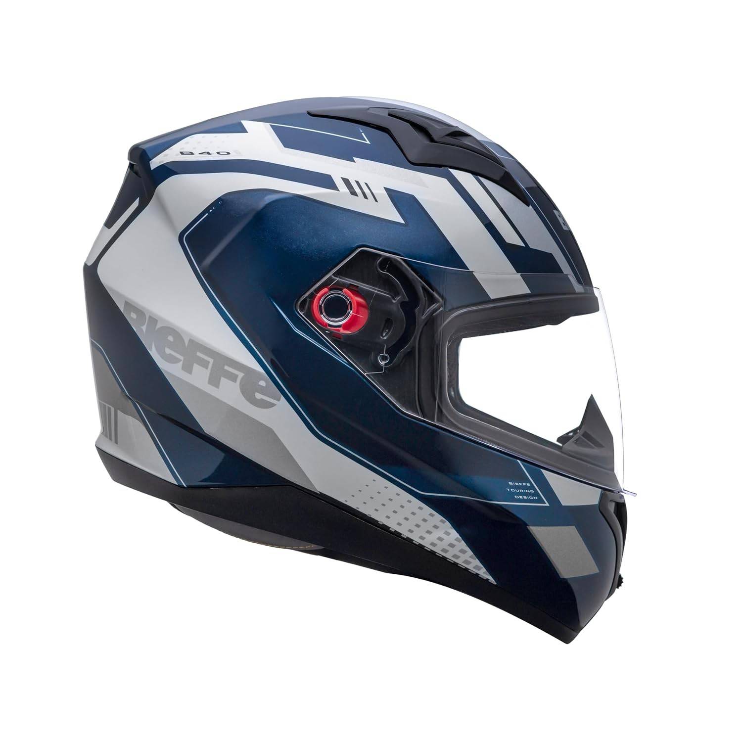 Capacete Masculino Bieffe B40 Essence Azul: Segurança e Estilo com Óculos Solar Integrado