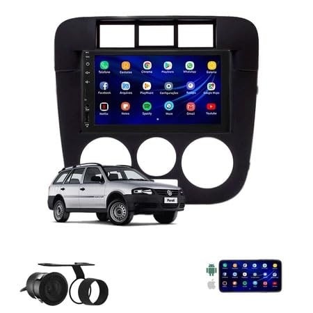Central Multimídia Parati G4 MP5 com Moldura e Câmera de Ré - Android e Bluetooth