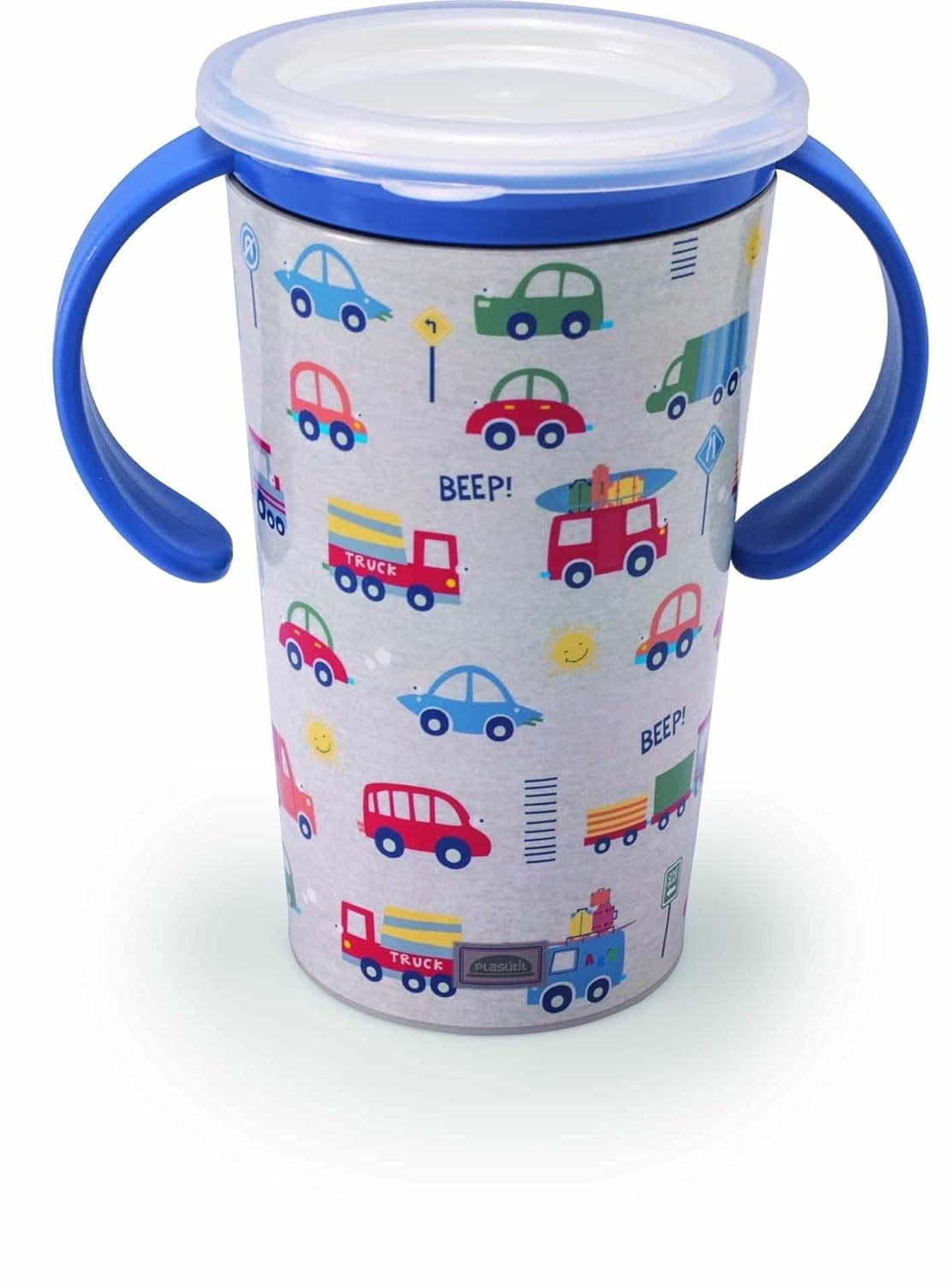 Copo Plástico Antivazamento com Alça para Crianças - 280ml | Bico de Silicone Seguro e Livre de BPA