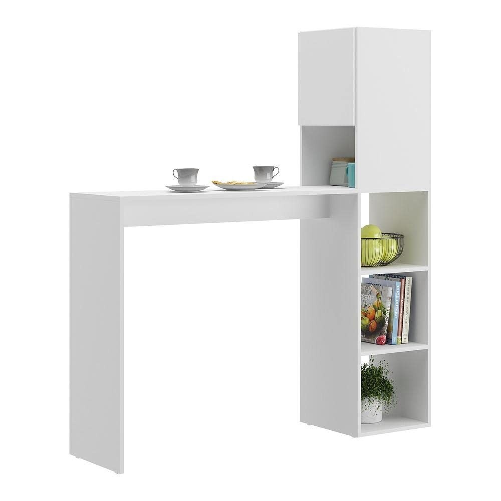 Armário de Cozinha com 1 Porta e Mesa/Bancada MP6004 Multimóveis Branco - Design Moderno e Funcional