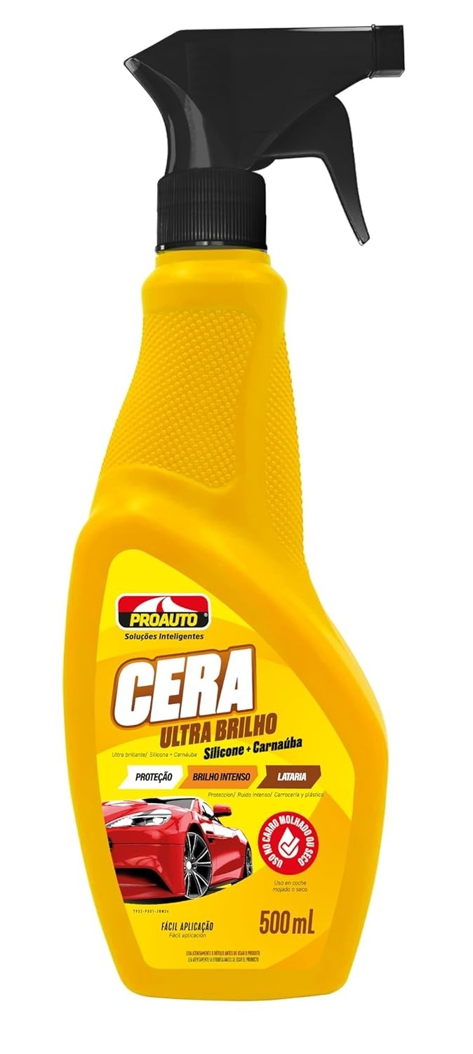 Proauto Cera Líquida Ultra Brilho 500ml: Proteção e Brilho Impecável para Seu Carro