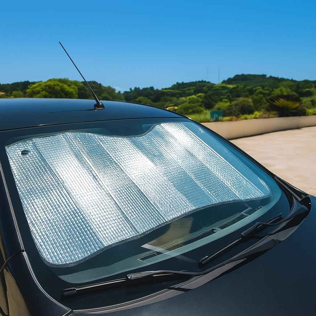 Protetor Solar Para-brisa Metálico: Mantenha Seu Carro Fresco e Protegido do Calor!