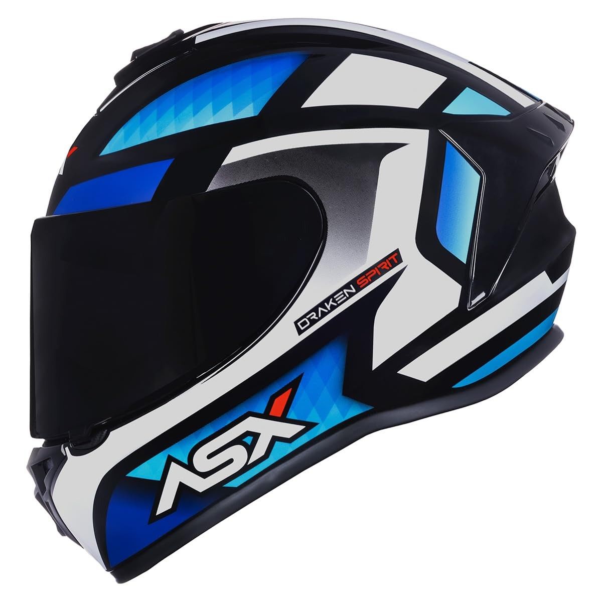 Capacete Fechado Draken Spirit Azul e Branco: Segurança e Estilo para Sua Moto