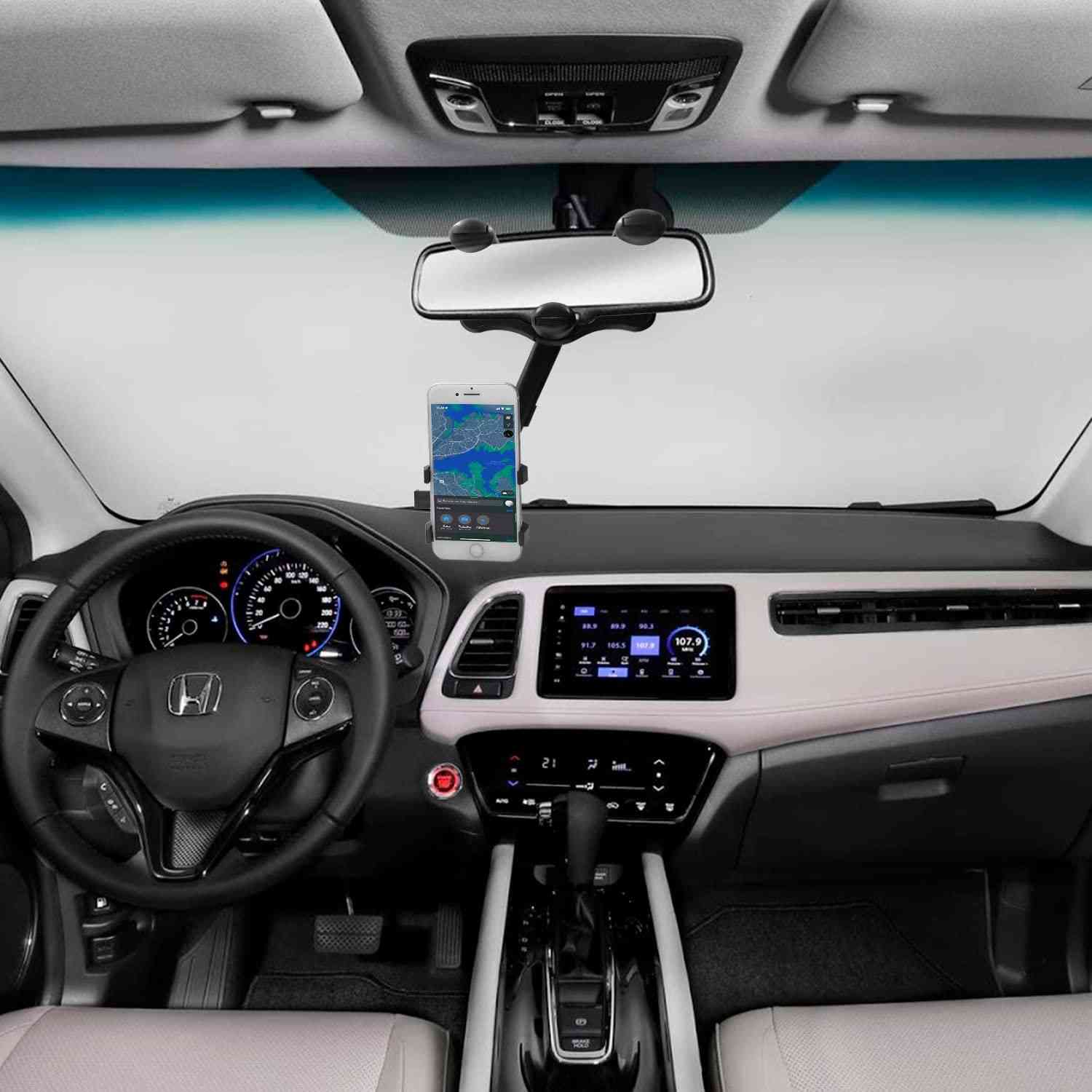 Suporte Celular Universal 360º para Retrovisor de Carro - GPS, Waze e Segurança