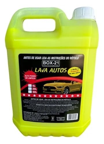 Shampoo Automotivo com Cera Carnaúba 5L: Limpeza Profunda e Brilho Duradouro para Carro e Moto
