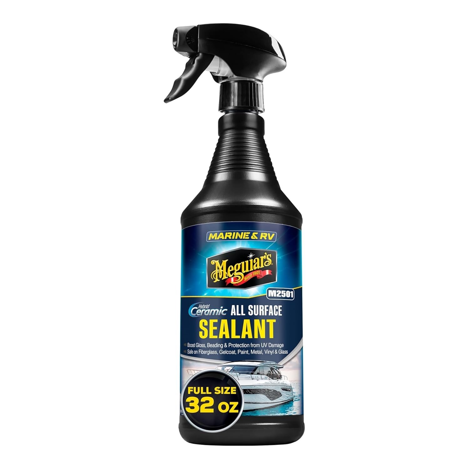 Meguiar's Selante Cerâmico Híbrido Marine & RV: Brilho Intenso e Proteção Duradoura para Fibra de Vidro e Gelcoat