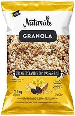Granola Naturale Cereais Crocantes com Passas e Mel 1KG