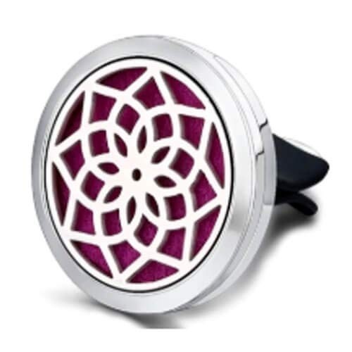 Clipe Aromatizador Mandala Carro: Difusor Aromaterapia com Óleo Essencial e Essência