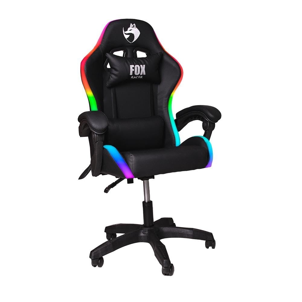 Cadeira Gamer Fox Racer Nordic RGB com Encosto Ajustável - Estilo e Conforto para Jogo e Trabalho