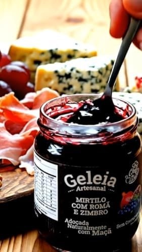 Geleia de Mirtilo com Romã e Zimbro Naturalmente Adoçada com Maçã 200g