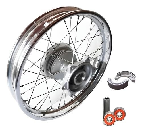 Roda Traseira Raiada Completa Bros 125/150/160 (4mm) + Lona e Rolamento - Pronta para Instalar!