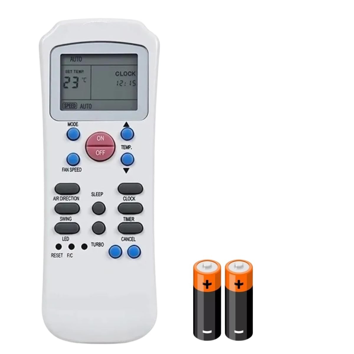 Controle Remoto Universal para Ar Condicionado – Compatível com Carrier, Springer e Admiral
