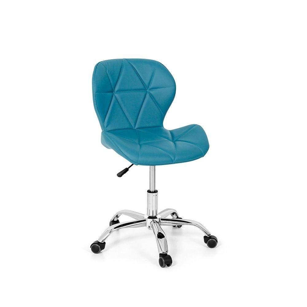Cadeira Office Eiffel Slim Base Giratória Turquesa - Design Moderno e Conforto Ergonômico