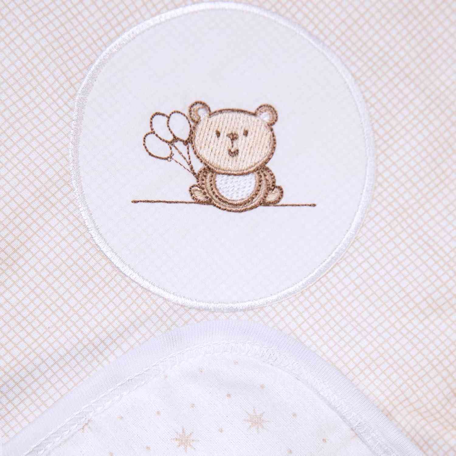 Paninho de Boca Bordado 32x32cm - 3 Unidades | Fralda 100% Algodão Macia e Absorvente