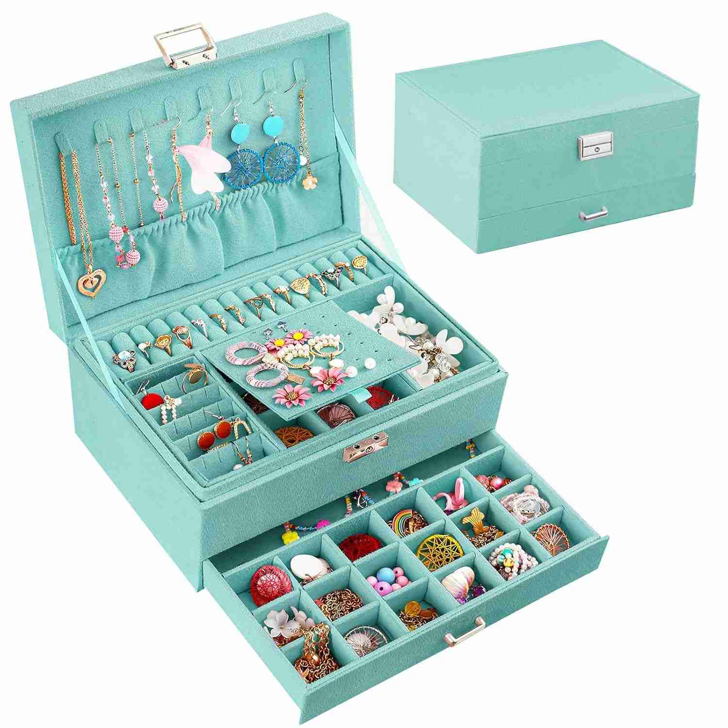 e-de-a-com-chave-com-azul-fecho-caixa-veludo-petroleo-joias-organizadora-a