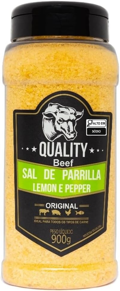 Quality Beef Tempero Sal de Parrilla Lemom e Pepper 900g