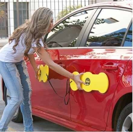 Protetor de Porta Magnético Shields Wide: Segurança e Estilo para Seu Carro (Par Cinza)