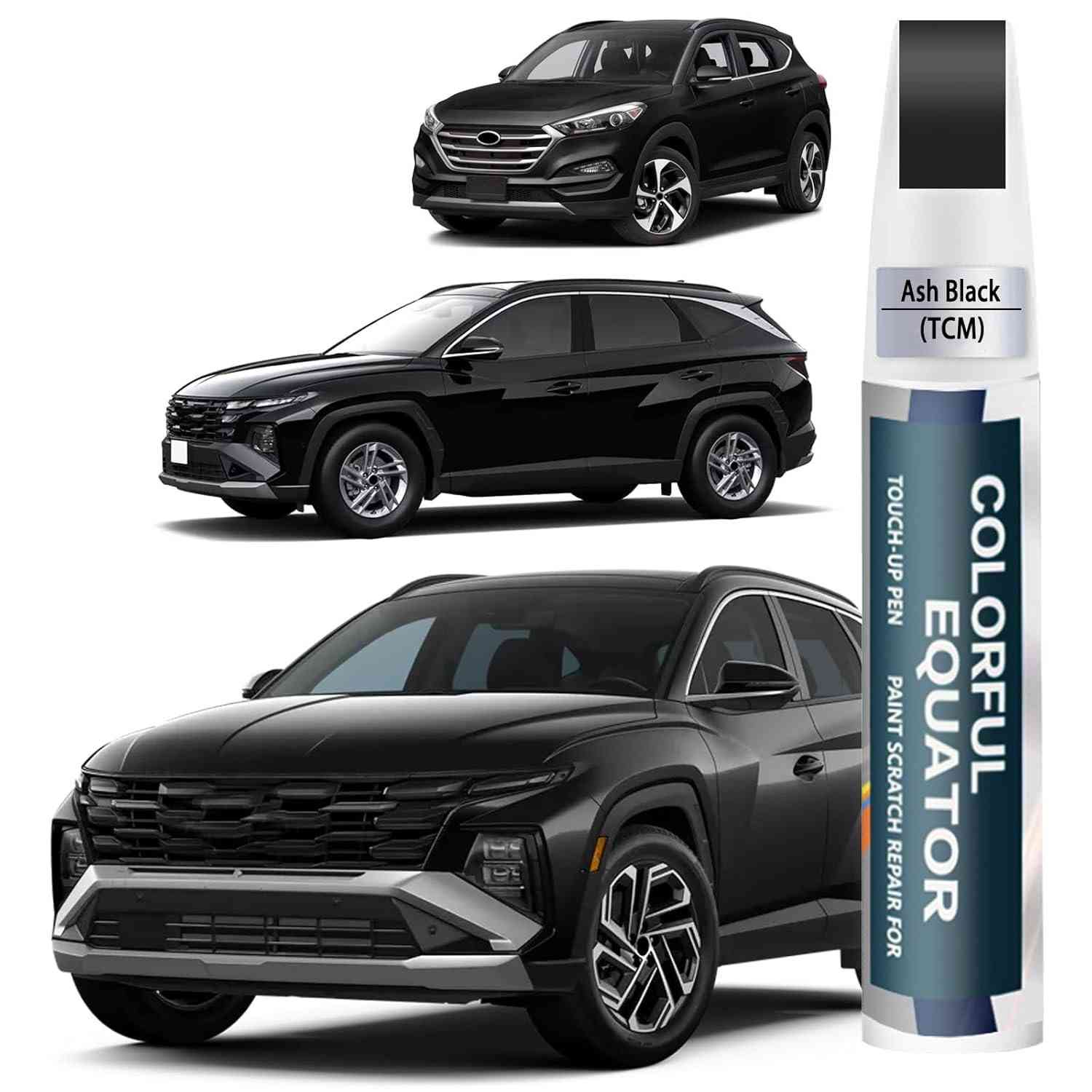 Tinta de Retoque Hyundai Cinza Preto 2 em 1: Reparo Rápido e Perfeito para Arranhões