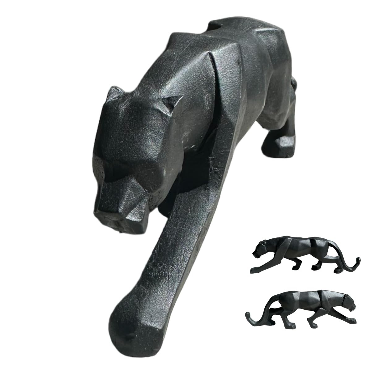 Estatueta Geométrica Leopardo em Resina - Decoração Elegante para Casa e Escritório