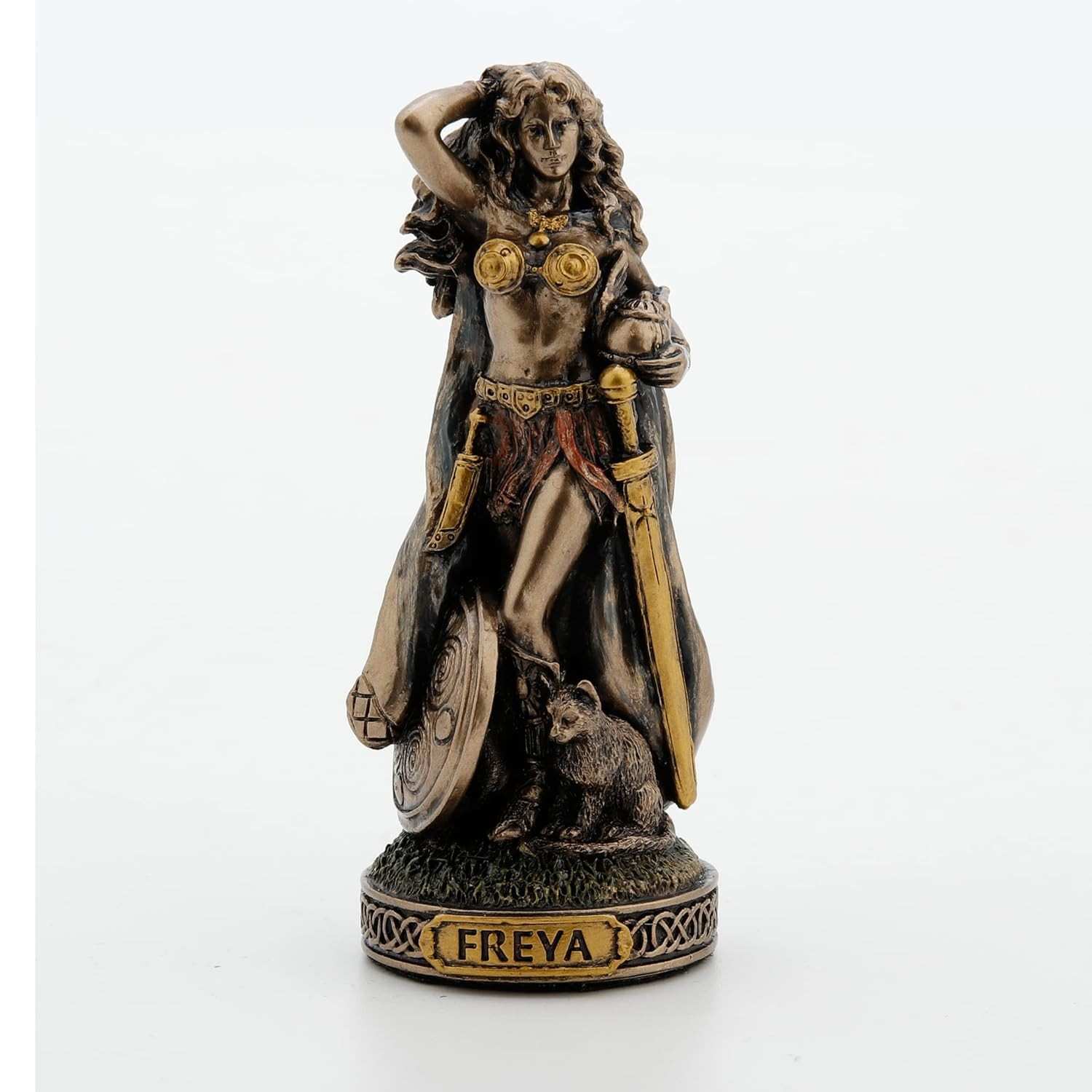 Estatueta Freya Nórdica em Resina - Decoração e Presente Premium