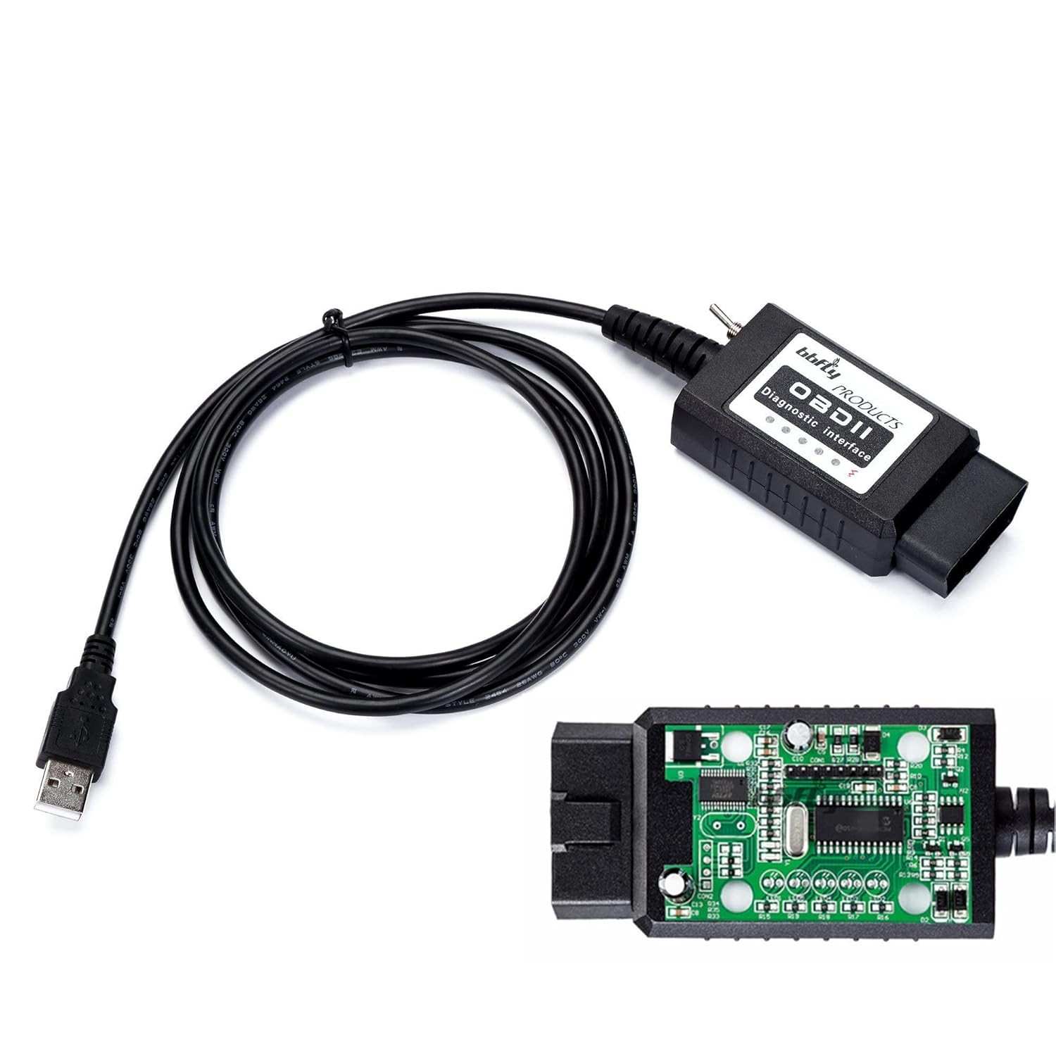 Ferramenta OBD2 BBFLY-BF32302 com Chip FTDI: Diagnóstico Avançado para Ford e Mazda