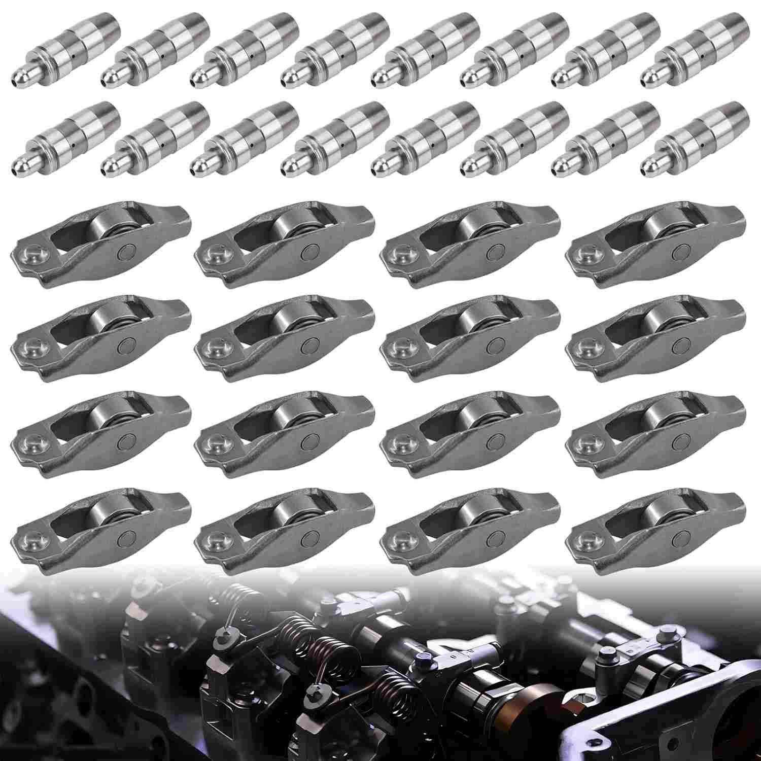 Kit Completo Rocker Arms e Levantadores de Válvula para Jeep, Dodge e Chrysler 3.7L/4.7L (16 Peças)