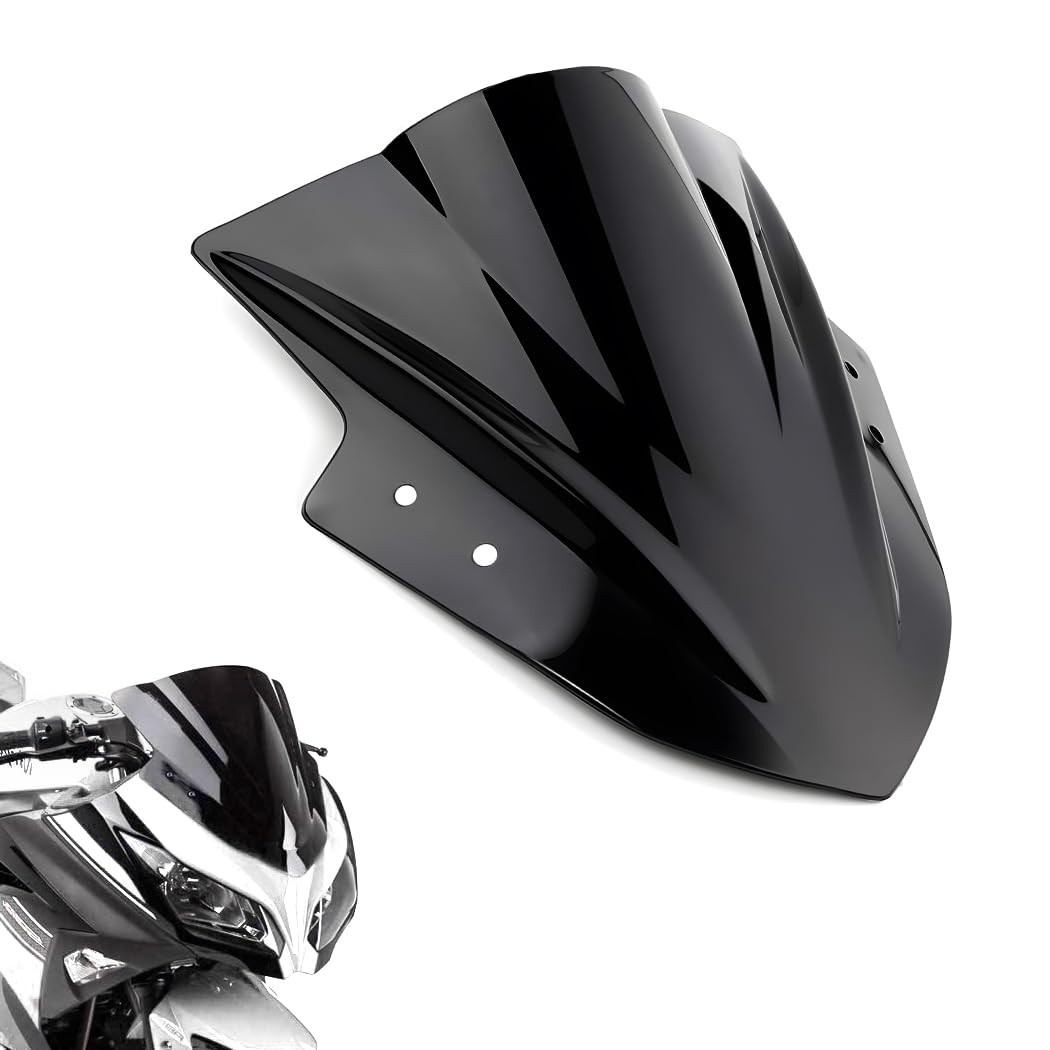 Bolha Dupla Preta Amazicha para Kawasaki Ninja 300 EX300 (2013-2017) - Estilo e Proteção Aerodinâmica
