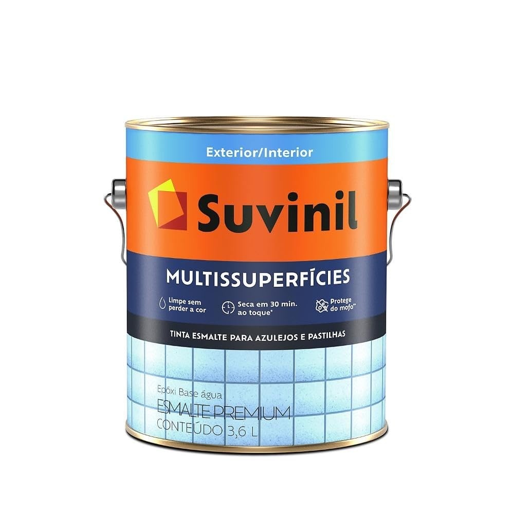 Tinta Epóxi Base Água Suvinil para Banheiro e Cozinha - Branco 3,6L | Acabamento Impecável e Durabilidade