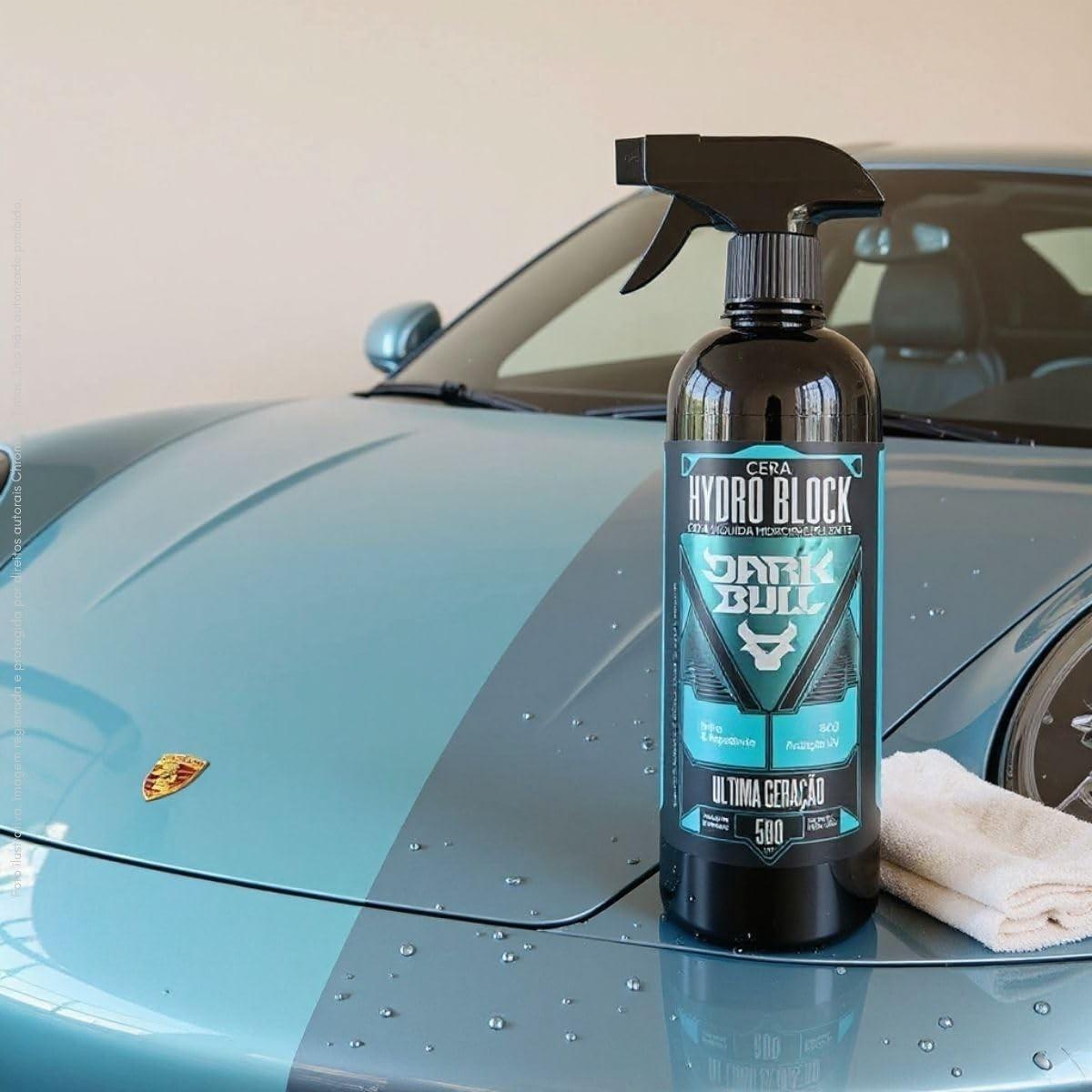 DARK BULL Cera Líquida Carnaúba e Sílica SiO2: Brilho Vitrificado e Proteção Hidrorrepelente 500ml
