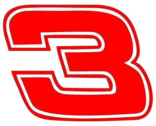 Conjunto 3 Adesivos Dale Earnhardt #3 Vermelho - Duráveis e Versáteis para Carros, Motos e Mais!