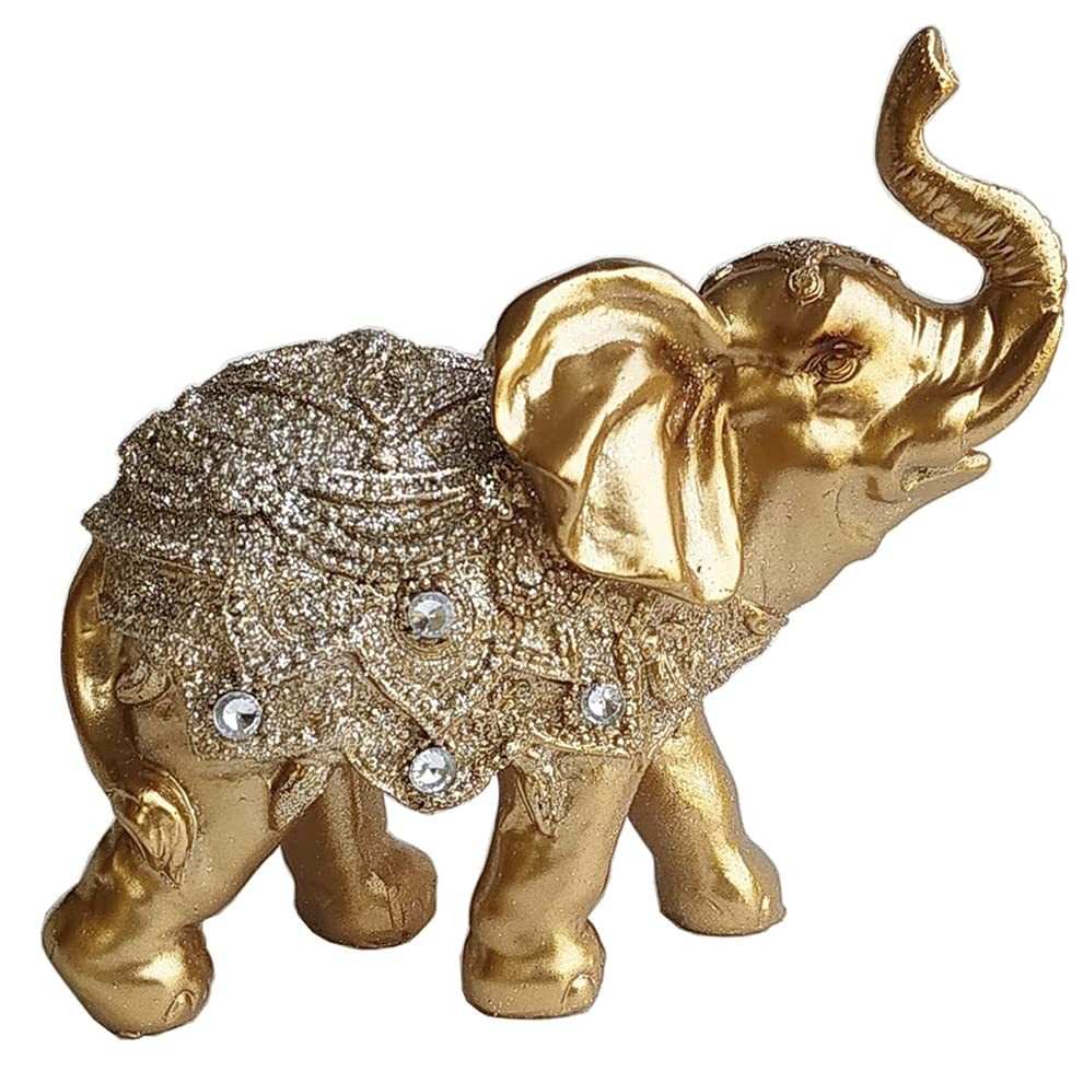 Elefante Decorativo em Resina Indiano - Símbolo de Sabedoria e Sorte (K200)