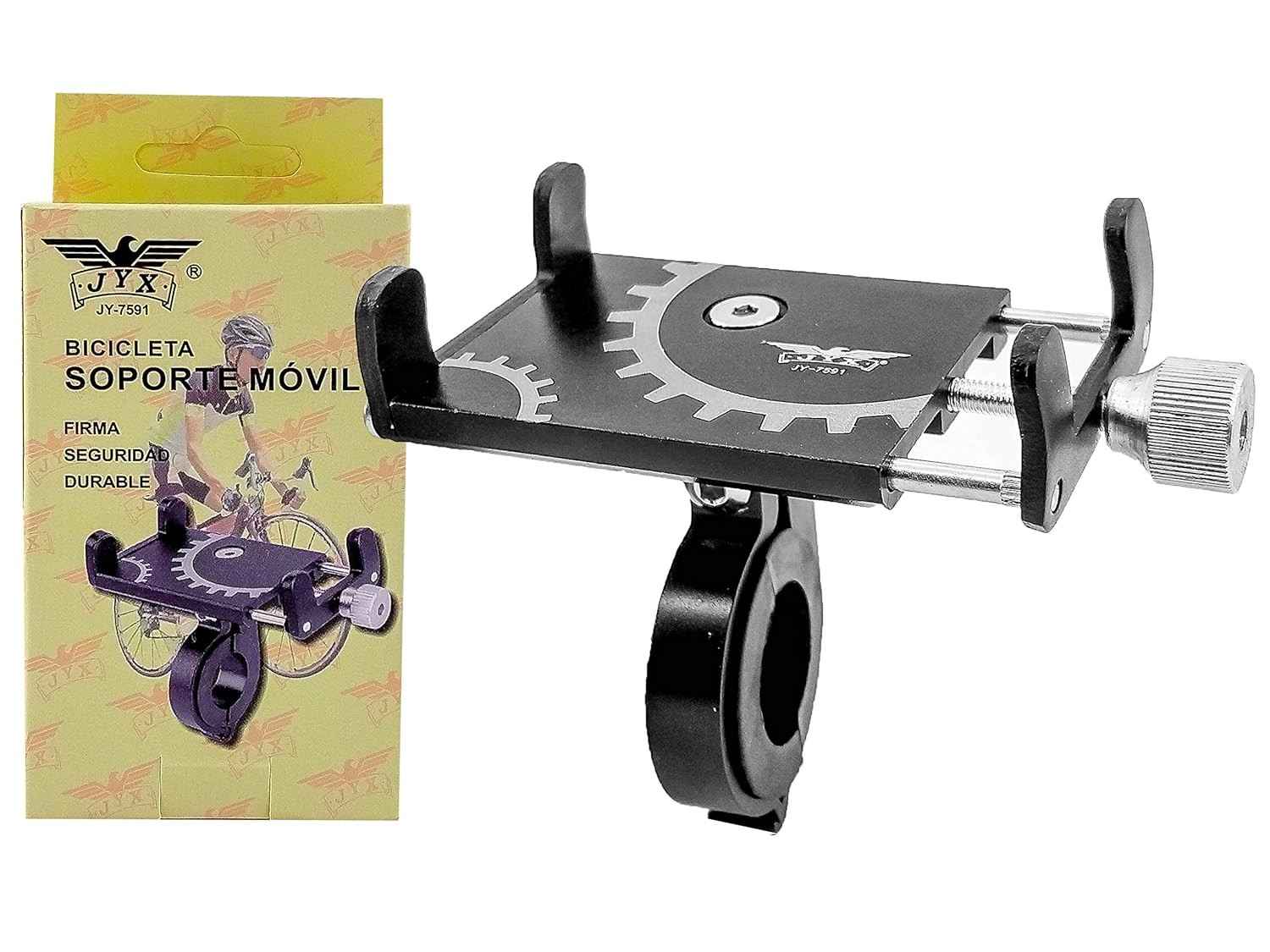 Suporte de Celular para Moto e Bike Jyx: Segurança e Praticidade em Alumínio Reforçado Black