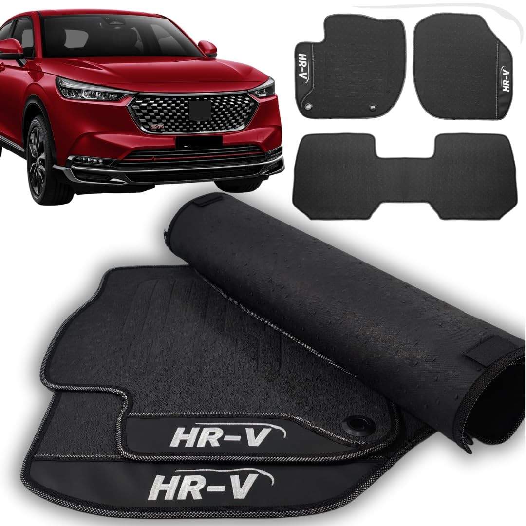 Jogo de Tapetes Emborrachados Premium para Honda HR-V 2019-2022: Proteção Impermeável e Estilo
