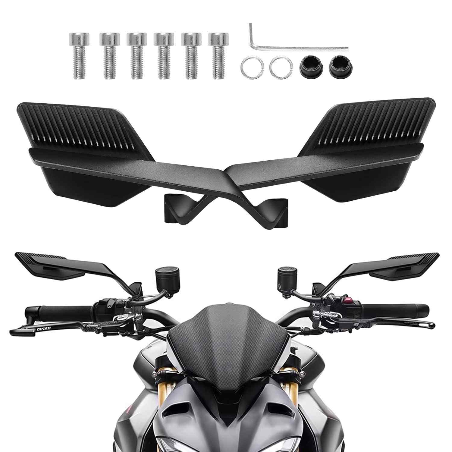 Espelhos Aerodinâmicos Universais para Moto: Estilo e Segurança para Kawasaki, Yamaha e Mais!