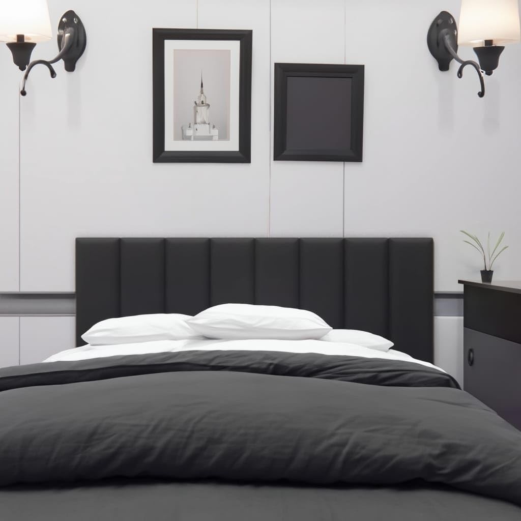 Cabeceira Cama Box Queen 8 Módulos Estofada Modular 60x20 cm - Design Moderno e Conforto Total (Preto)