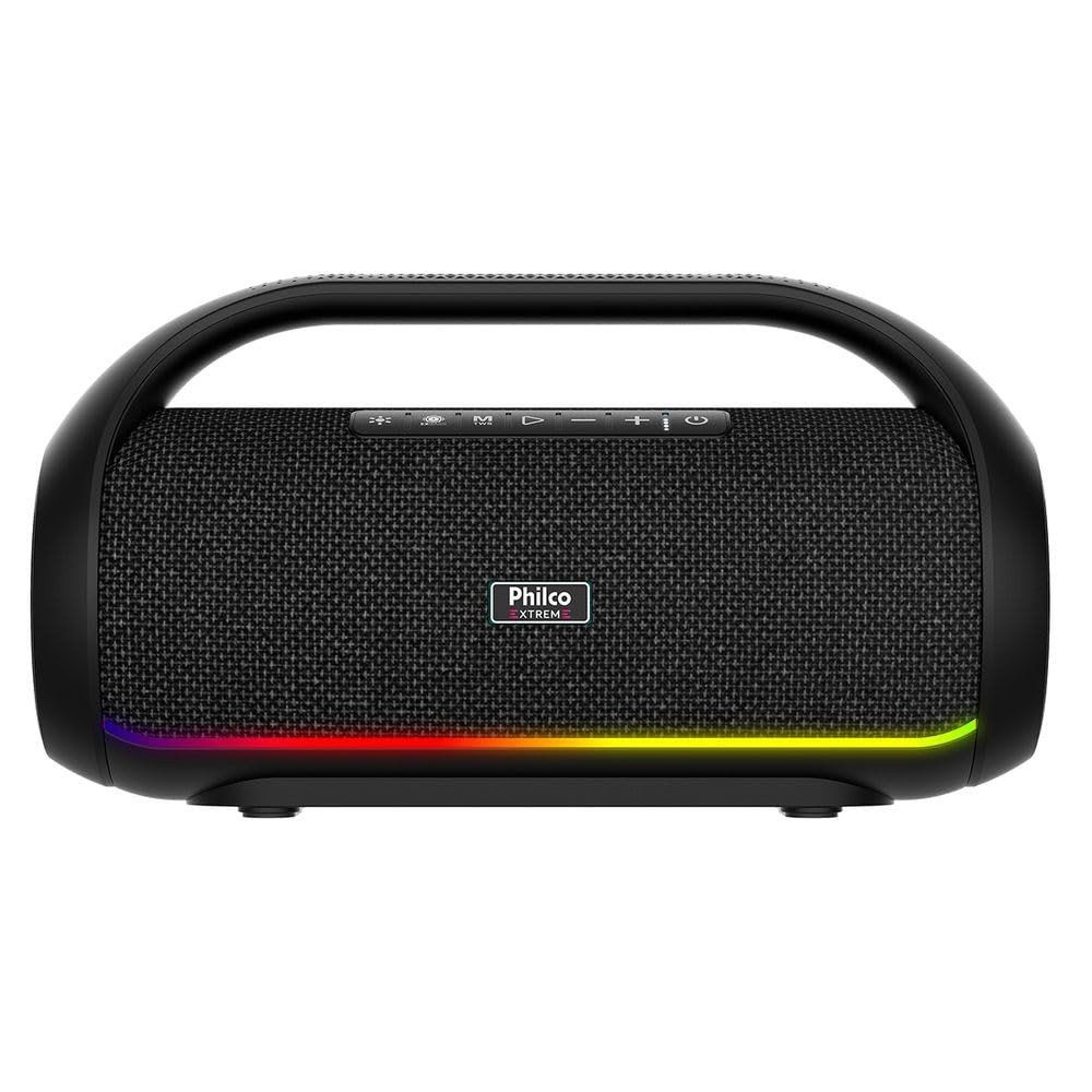 Speaker Philco PBS220BT Extreme: Som Potente com Bluetooth 5.3 e Flash Light!