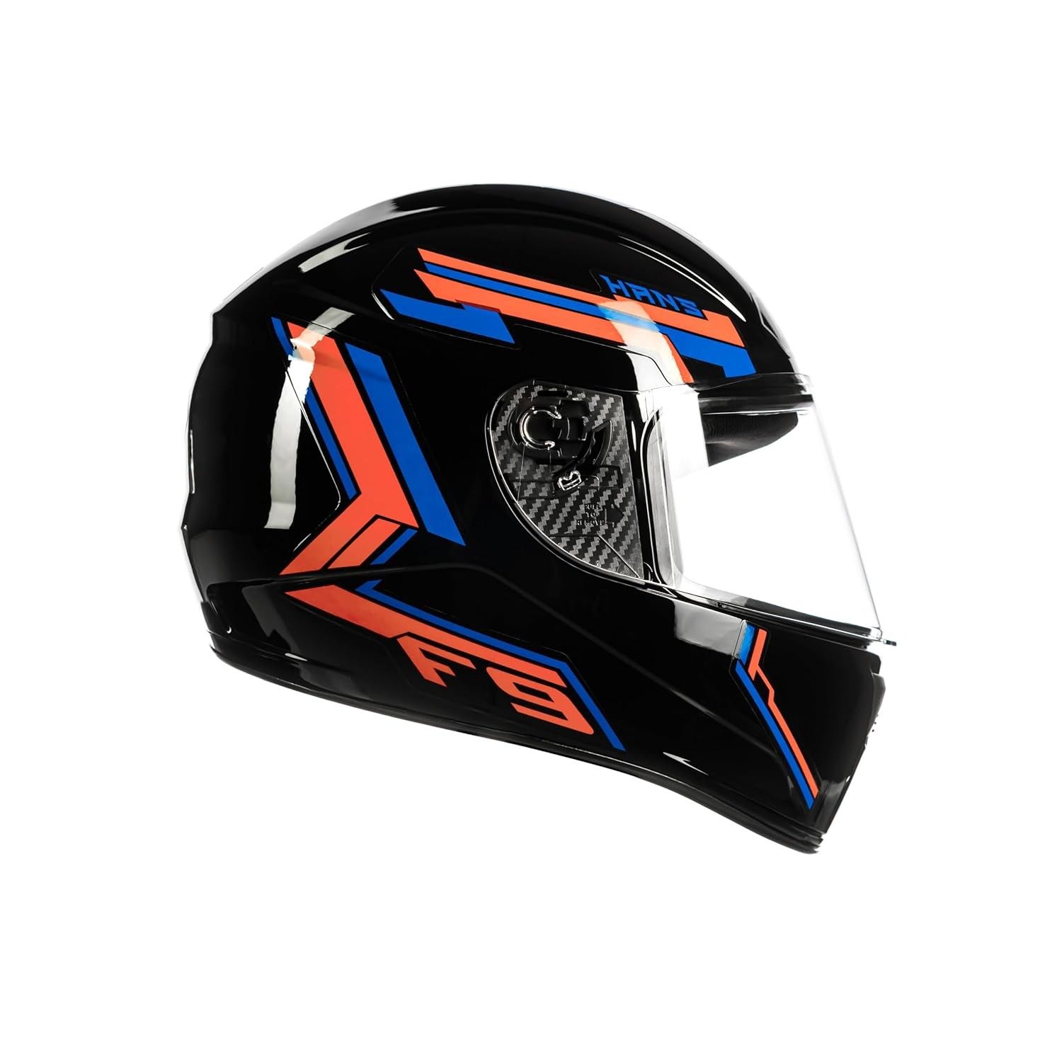 Capacete Moto Fechado Fly F-9 Hans Preto e Vermelho: Segurança e Estilo para Sua Jornada