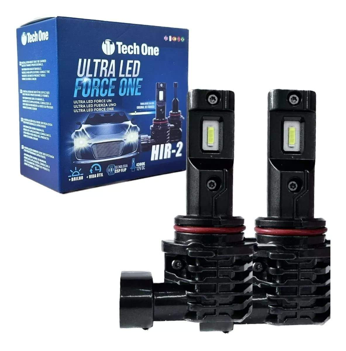 Lâmpada LED Ultra Force One HIR-2 6000K Tech One: Iluminação Brilhante e Duradoura