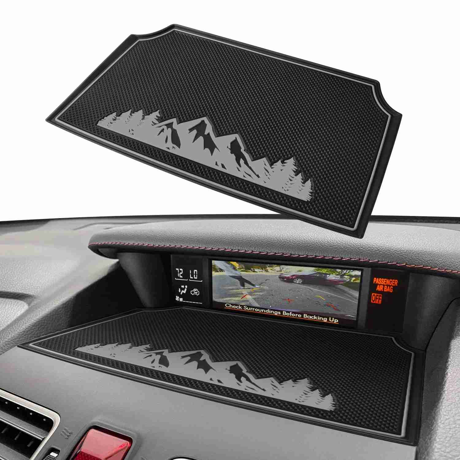Tapete de Painel Antiderrapante Cinza para Subaru Crosstrek, Forester e Impreza (2012-2018)