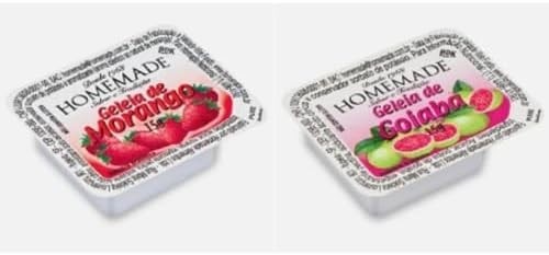 Geléia Homemade Goiaba e Morango Blister 15g Com 144 Sachês