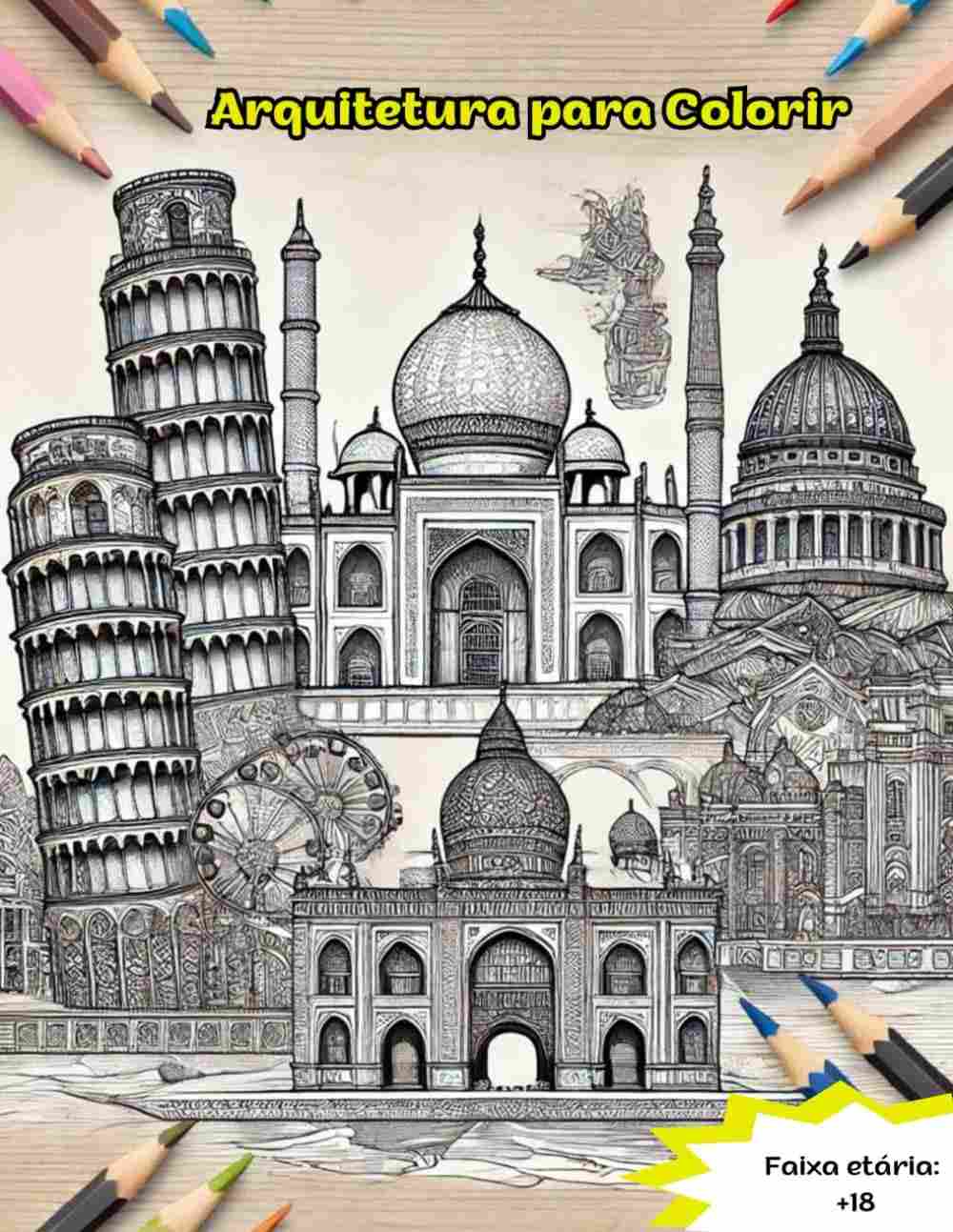 Arquitetura para Colorir: Livro de Arte e Relaxamento com 25 Ilustrações Icônicas
