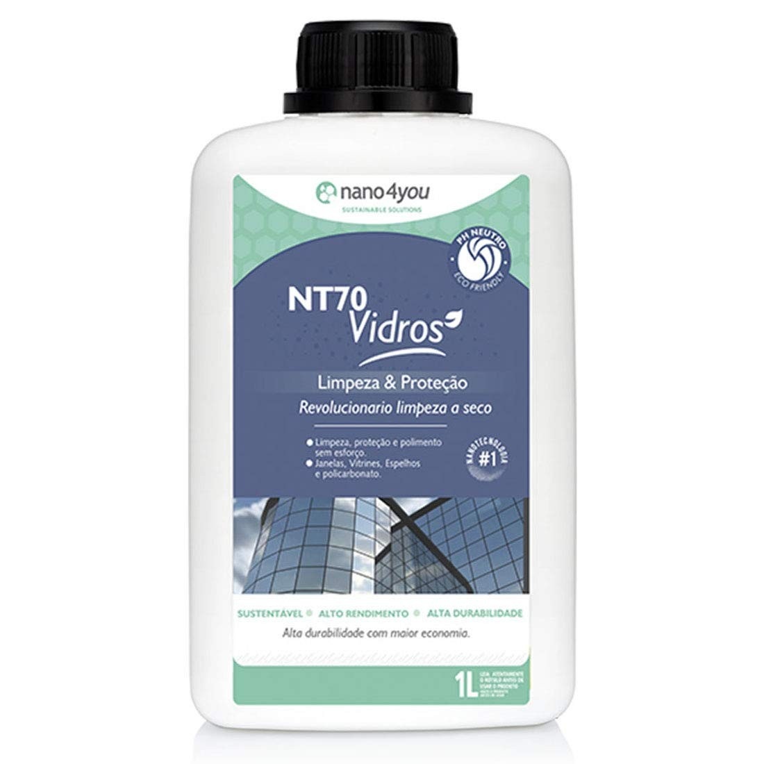 NT70 Impermeabilizante Instantâneo: Proteção Total para Vidros e Acrílicos (1L)