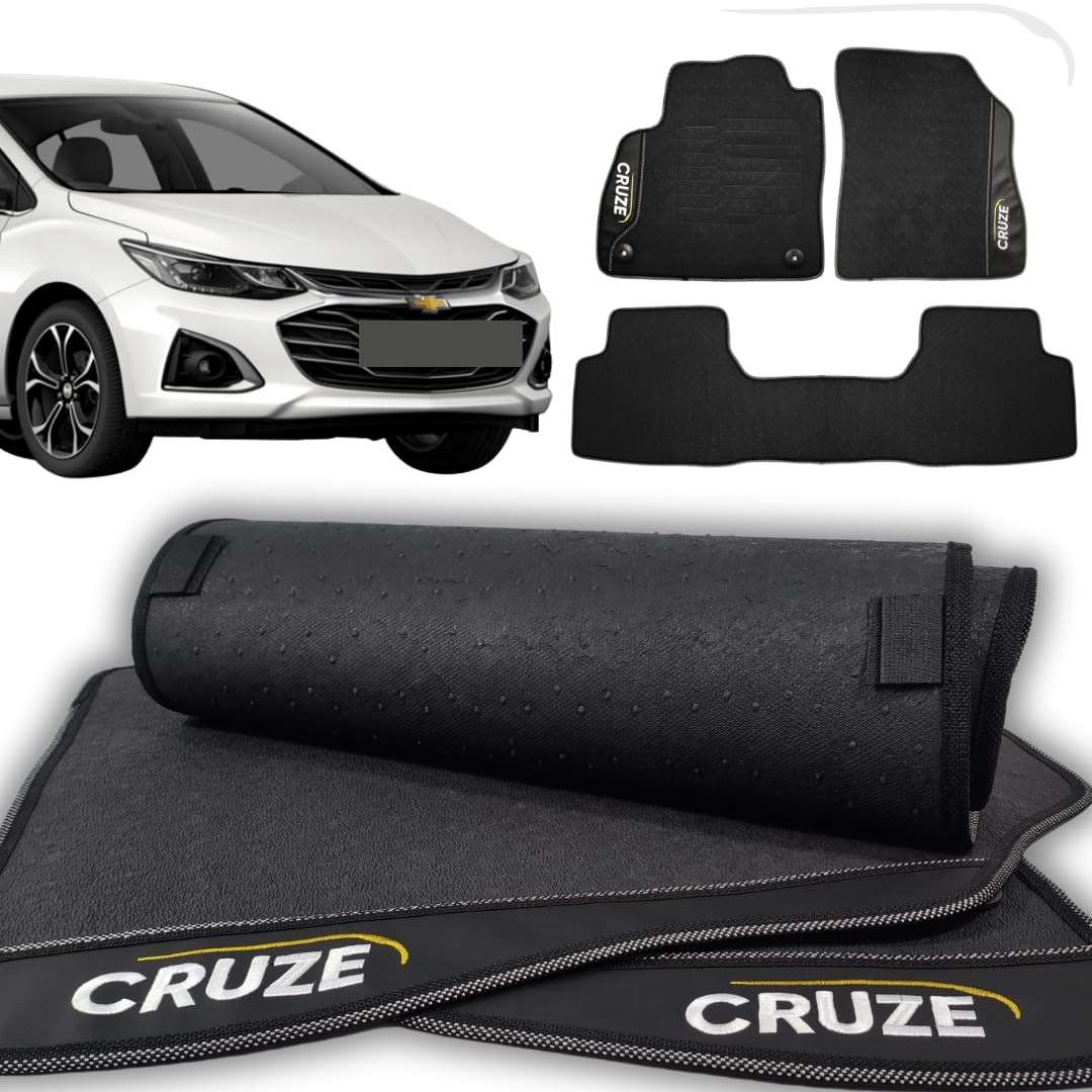 Jogo de Tapetes Borracha para Chevrolet Cruze 2019-2023 - Durabilidade e Estilo