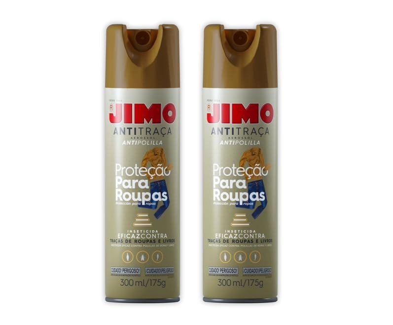 Kit 2 Jimo Anti Traças - Proteção Total para Roupas e Livros | Sem Cheiro, 300ml + 175g