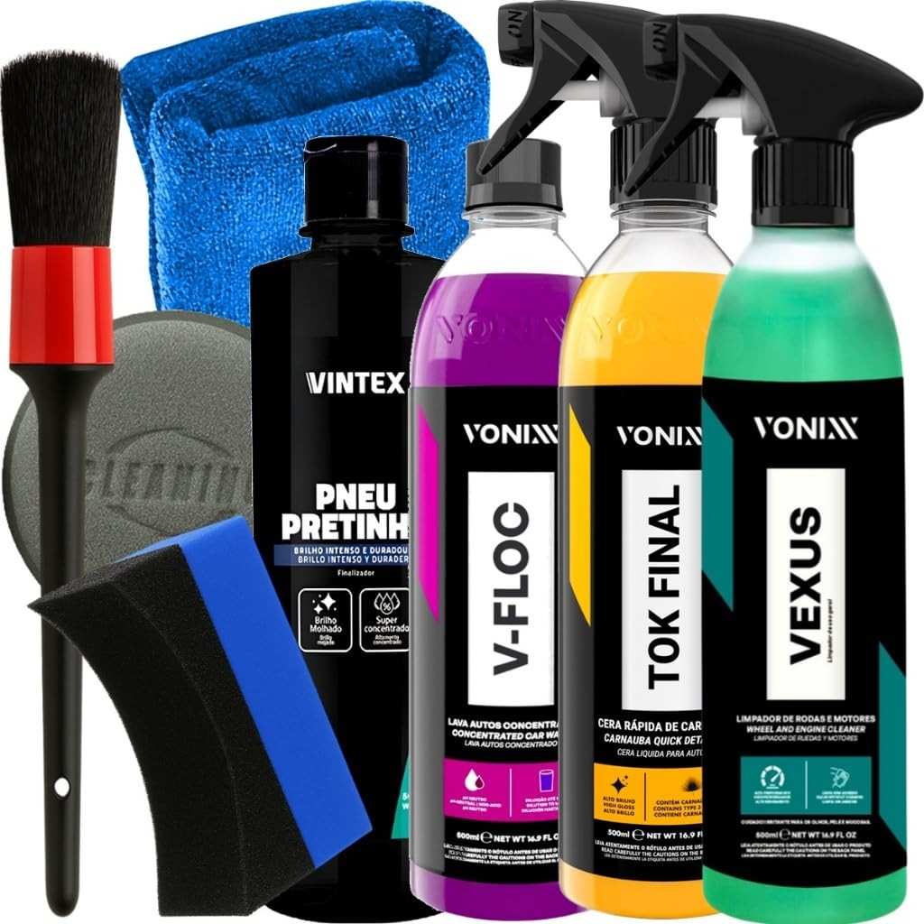 Kit Completo Vonixx: Tok Final, V-Floc, Vexus e Pneu Pretinho + Acessórios Karbox