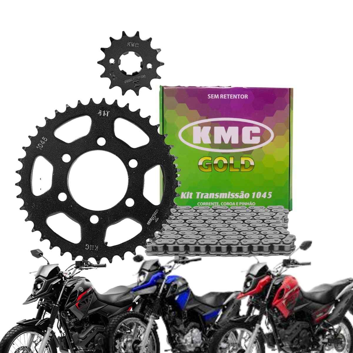 Kit Relação Transmissão KMC Gold XTZ Crosser 150 (2015-2025) - Durabilidade e Performance