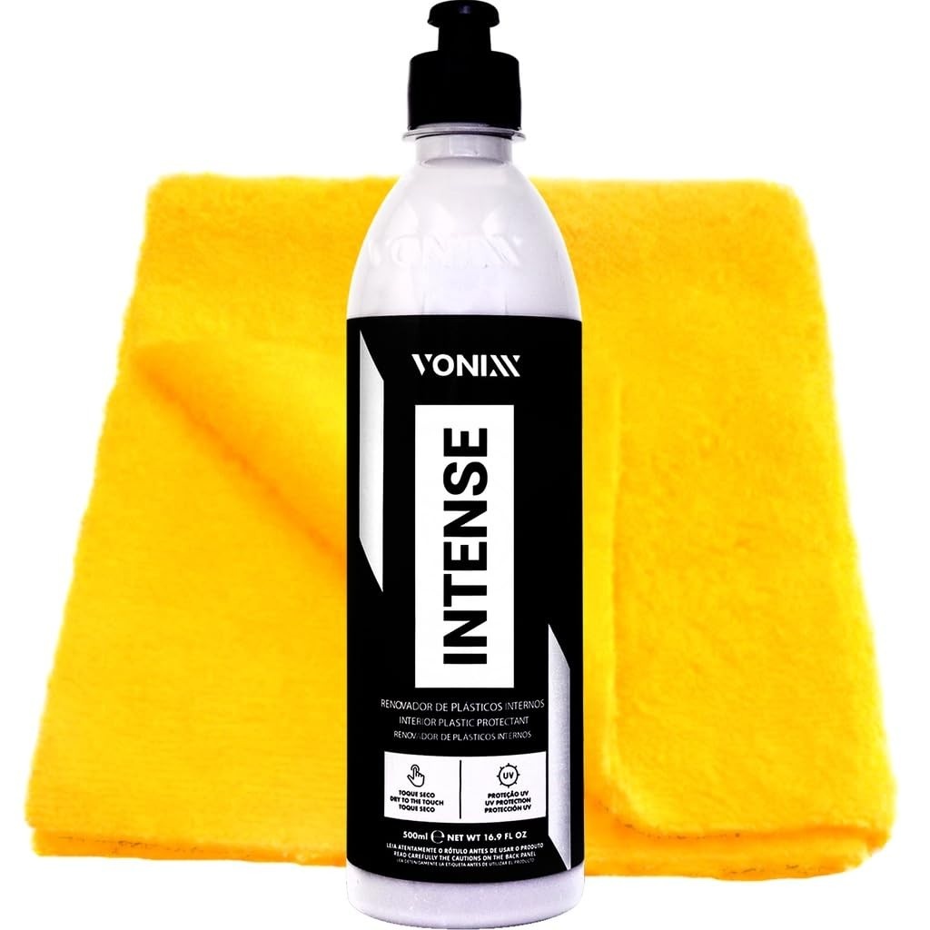 Kit Essencial Vonixx Intense 500ml + Toalha Microfibra Karbox 40x60cm: Brilho e Proteção para Seu Carro