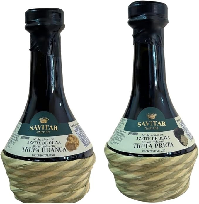Kit Azeite Trufa Branca e Trufa Negra Palha Savitar 250 ML