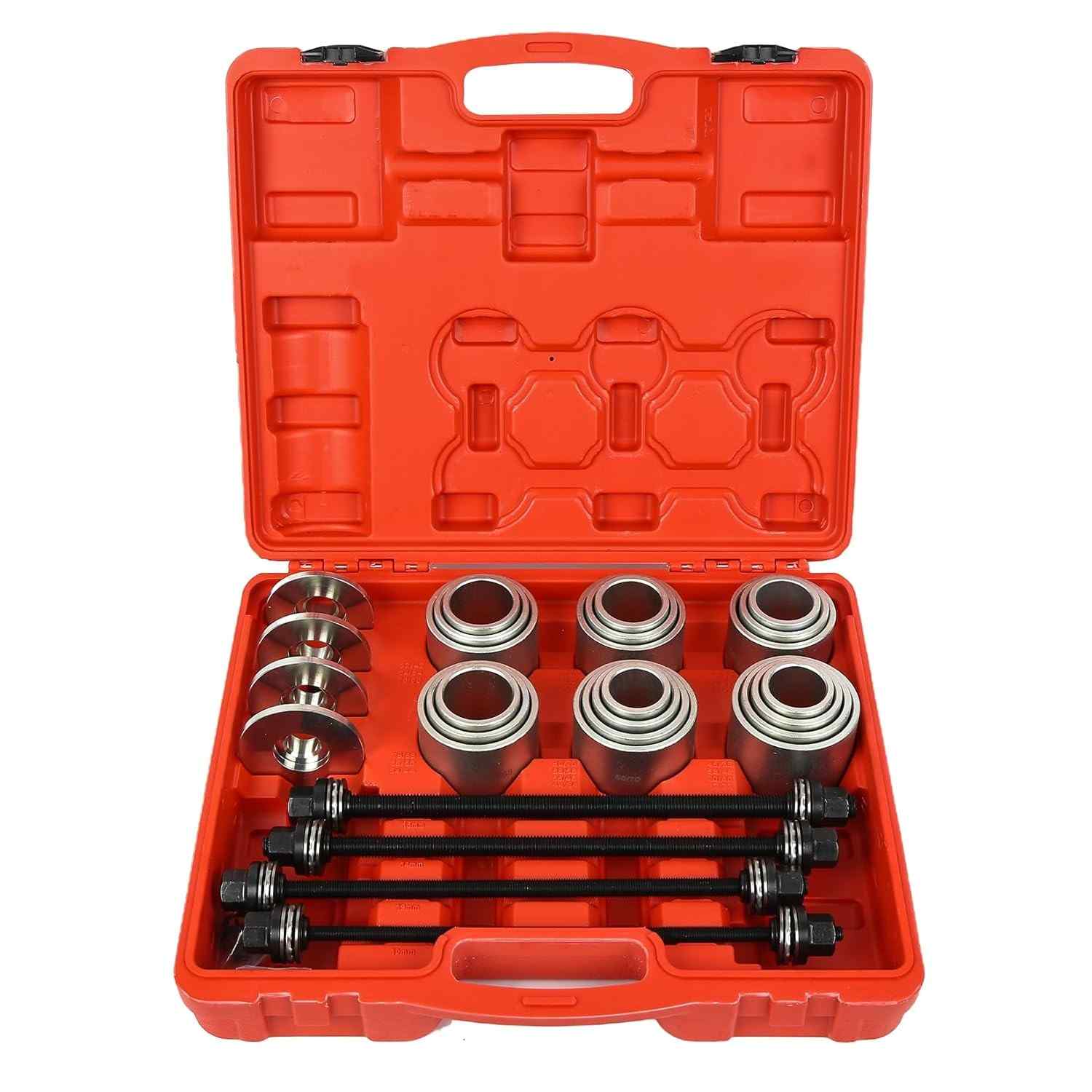 Kit 28 Peças Ferramenta Profissional Press & Pull para Remover Rolamentos, Buchas e Vedações