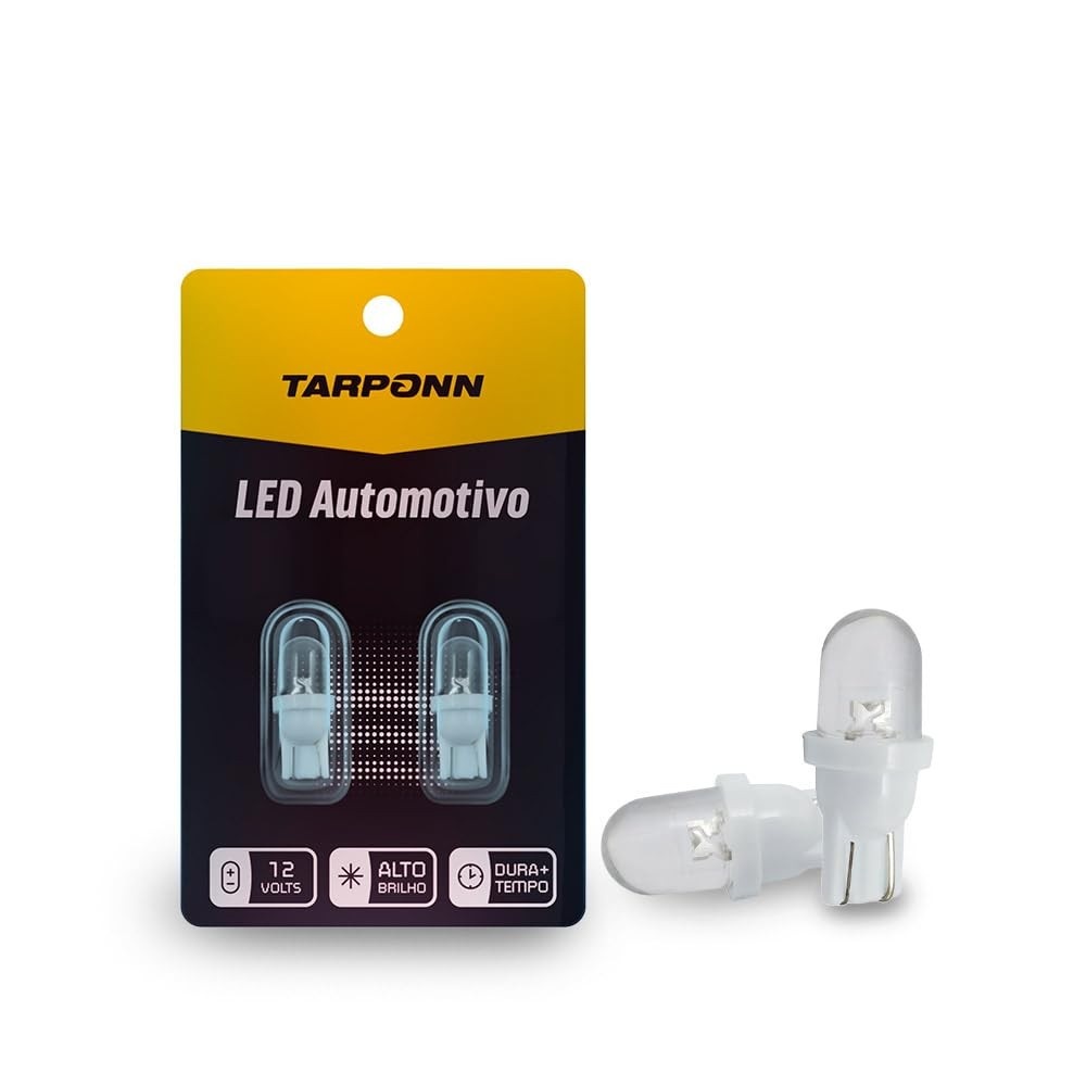 Lâmpada LED Tarponn Pingo T10 1 LED Convex: Iluminação Potente e Duradoura para Seu Veículo